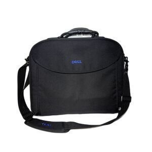 Dell 15” Laptop Computer Black Carrying Case Bag Handles With Shoulder Strap